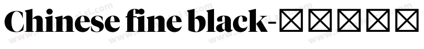 Chinese fine black字体转换